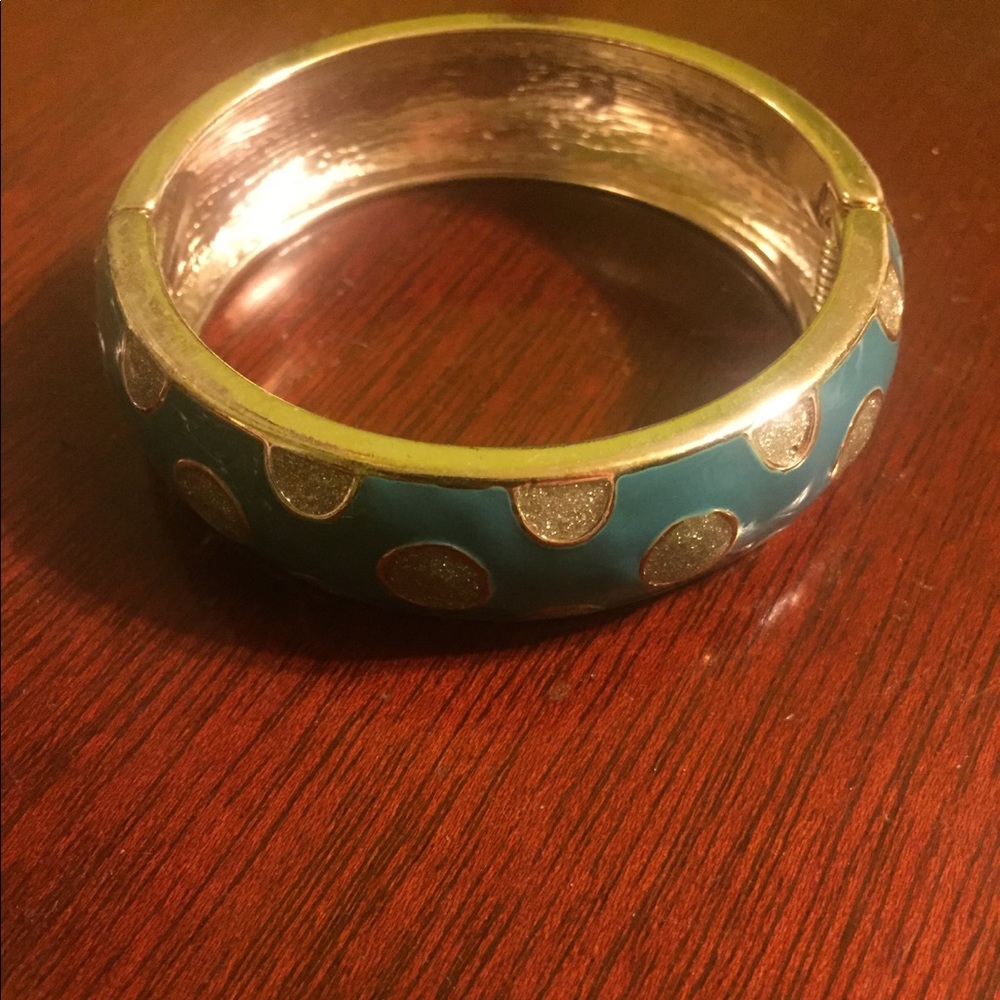 Silver and blue bracelet
